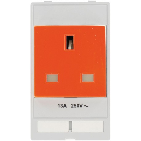 4000-68000-0190000 MURRELEKTRONIK MODLINK MSDD SOCKET INSERT GREAT BRITAIN, 250VAC/13A orange