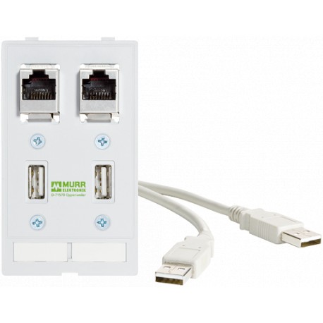 4000-68000-0990000 MURRELEKTRONIK Modlink MSDD Datensteckverbindereinsatz, 2×USB-A Buchse/Stecker 0,7m cable..