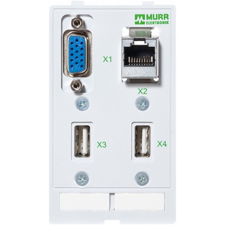 4000-68000-1040000 MURRELEKTRONIK MODLINK MSDD DATA INSERT, 2xUSB-A Buchse/Buchse + 1xRJ45 + 1xSUB-D15 Buchs..