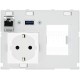4000-68000-4300003 MURRELEKTRONIK MODLINK MSDD DBL COMBI INSERT GERMANY, 1xRJ45+USB-A + RCD opening