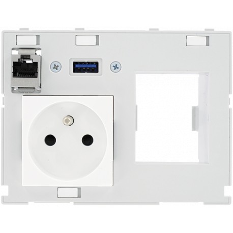 4000-68000-4310003 MURRELEKTRONIK Conector datos doble Combi MODLINK MSDD Francia, 1xRJ45+USB-A + RCD apertu..