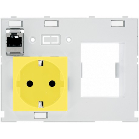 4000-68000-4390001 MURRELEKTRONIK MODLINK MSDD DBL COMBI INSERT GERMANY YELLOW, 1xRJ45 Buchse/Buchse + RCD o..
