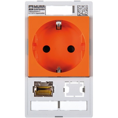 4000-68000-4620001 MURRELEKTRONIK MODLINK MSDD SINGLE COMBI INSERT GERMANY ORANGE, 1x RJ45 + 1x Datenausschn..