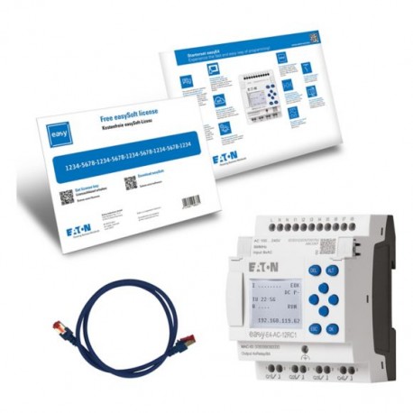 EASY-BOX-E4-AC1 197229 EATON ELECTRIC Starterpaket bestehend aus EASY-E4-AC-12RC1, Patchleitung und Software..