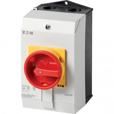 P1-25/I2/SVB-NA 255886 Y7-255886 EATON ELECTRIC Main switch, P1, 25 A, surface mounting, 3 pole, Emergency s..