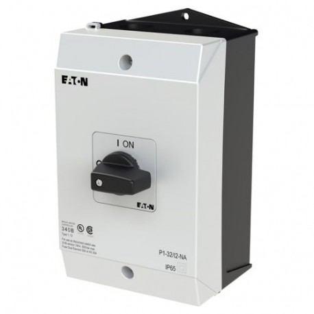 P1-32/I2-NA 255890 Y7-255890 EATON ELECTRIC On-Off switch, P1, 32 A, surface mounting, 3 pole, with black th..