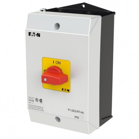 P1-32/I2-RT-NA 255893 Y7-255893 EATON ELECTRIC On-Off switch, P1, 32 A, surface mounting, 3 pole, Emergency ..