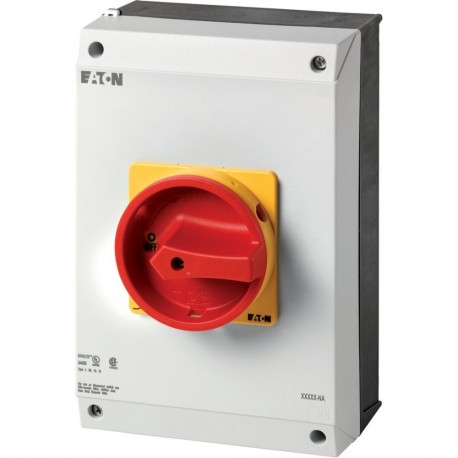 P3-100/I5/SVB-NA 255903 Y7-255903 EATON ELECTRIC Main switch, P3, 100 A, surface mounting, 3 pole, Emergency..