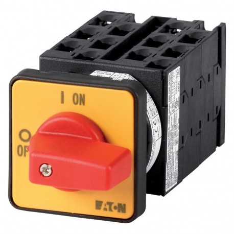 T0-6-15168/E-RT 015374 Y7-15374 EATON ELECTRIC On-Off switch, 9-pole + 2 N/O + 1 N/C, 20 A, Emergency-Stop f..