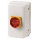 T5-4-15164/ST/SVB 081952 EATON ELECTRIC Main switch, +steel enclosure, 6p+1N/O+1N/C, Ie 80A, handle red yell..