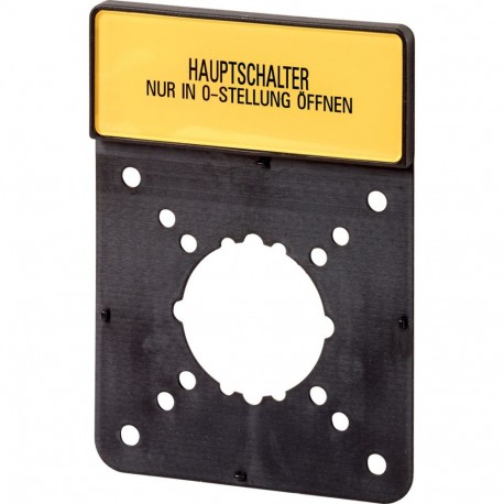 ZFS(DE)-P5 186884 Y7-186884 EATON ELECTRIC Clamp with label, Open main switch only in 0 position, in DE, For..