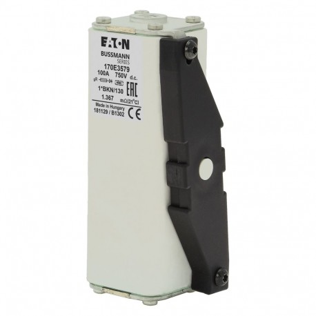 FUSE 100A 750V DC gR 1*BKN/130 170E3579 EATON ELECTRIC 170E3579