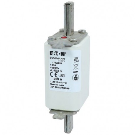 FUSE 125A 1000V DIN 0 AR 170L3838 EATON ELECTRIC 170L3838