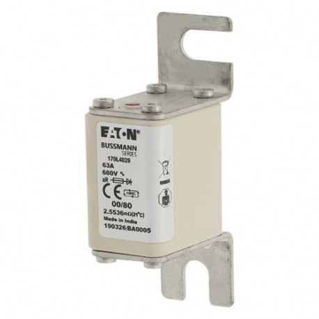 FUSE 63A 660V 00/80 AR 170L4029 EATON ELECTRIC 170L4029