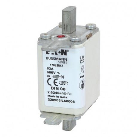 FUSE 63A 660V DIN 00 AR 170L5847 EATON ELECTRIC 170L5847