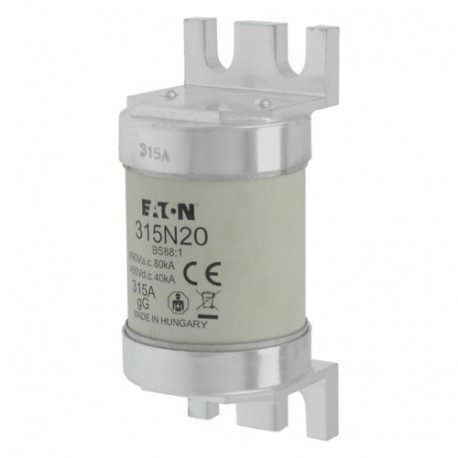315N20 EATON ELECTRIC cartucho fusible, BT, 315 A, AC 660 V, BS88, 49 x 110 mm, gL/gG, BS