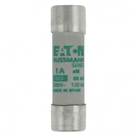 C14M1S EATON ELECTRIC cartucho fusible, BT 1 A, AC 500 V, 14 x 51 mm, aM, IEC, con striker