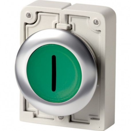 M30I-FDL-G-X1 188032 EATON ELECTRIC Illuminated push-buttons, flat front, flush, momentary, green, labeled