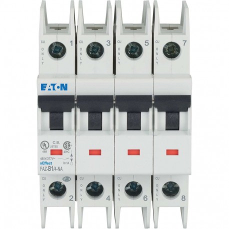 FAZ-B1/4-NA 190899 Y7-190899 EATON ELECTRIC Leitungsschutzschalter, B1, 4pole, NA