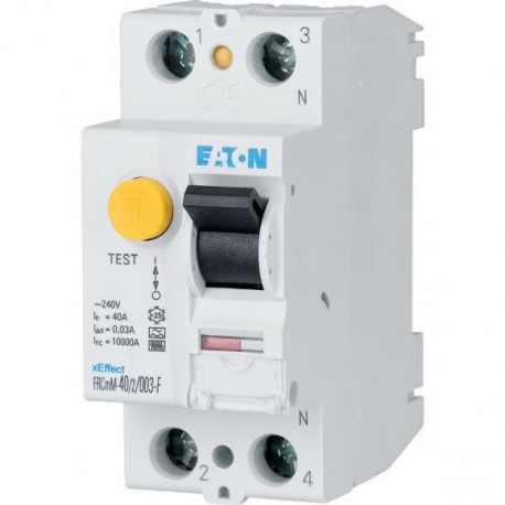 FRCMM-40/2/003-G/F 187367 EATON ELECTRIC Residual current circuit breaker (RCCB), 40A, 2p, 30mA, type G/F