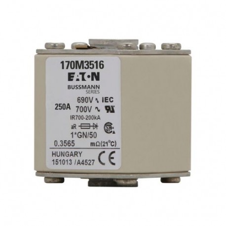 FUSE 250A 690V 1*GN/50 AR UC 170M3516 EATON ELECTRIC 170M3516