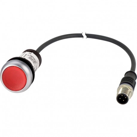 C22-DL-R-K01-24-P31 185571 EATON ELECTRIC Illuminated pushbutton actuator, classic, flat, tasted, 1 N/C, red..
