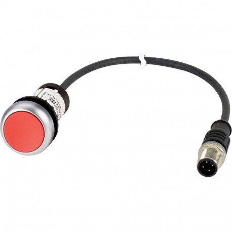 C22-D-R-K01-P32 185653 EATON ELECTRIC Pushbutton, classic, flat, tasted, 1 N/C, red, cable (black) with m8 p..