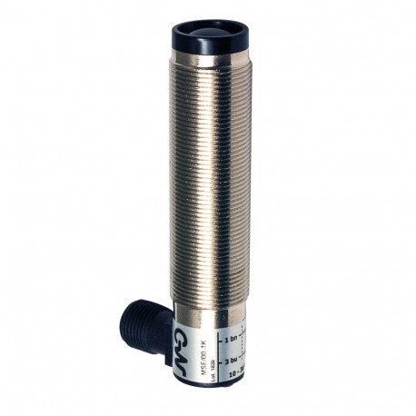 MSE/00-1K MICRO DETECTORS Fotocélula Emissor metálico M12 conector 90°