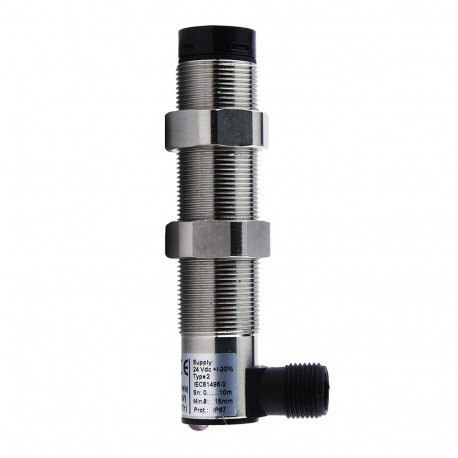SH4/E-1KIA MICRO DETECTORS Sensor de seguridad Emisor M18 11m metálica de 90° conector M12 de e/S IEC61131-2..