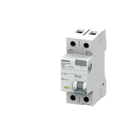 5SV5314-0FB SIEMENS RCCB, 2-pole, type AC, In: 40 A, 30 mA, AC: 230 V