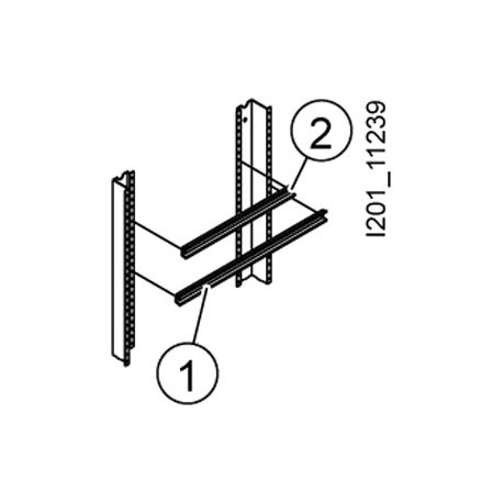 8GF9675 SIEMENS Stab Universal Terminal strip horizontal 1 DIN rail, W 900 mm, long