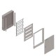 8GK2043-3KL21 SIEMENS ALPHA 125 UNIVERSAL, wall-mounted cabinet, Flush-mounting, with distribution board pan..