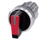 3SU1052-2BP20-0AA0 SIEMENS Selector, iluminable, 22 mm, circular, metal, brillante, rojo, muletilla, corto, ..