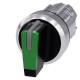 3SU1052-2BP40-0AA0 SIEMENS Selector switch, illuminable, 22 mm, round, metal, shiny, green, selector switch,..