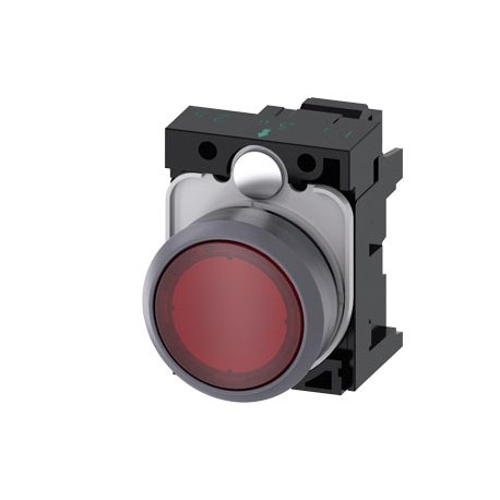 3SU1132-0AD20-3AA0 SIEMENS Indicator light, in illuminated pushbutton design, 22 mm, round, plastic with met..