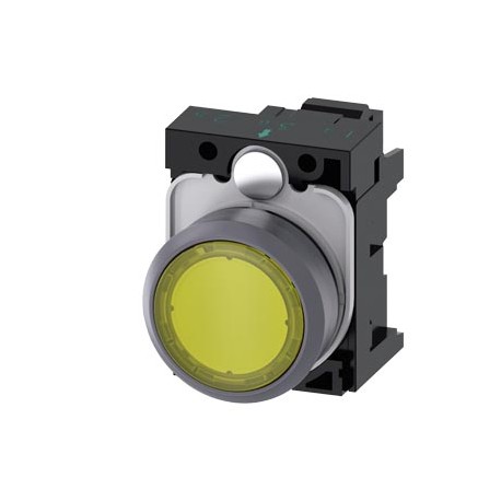 3SU1132-0AD30-3AA0 SIEMENS Indicator light, in illuminated pushbutton design, 22 mm, round, plastic with met..