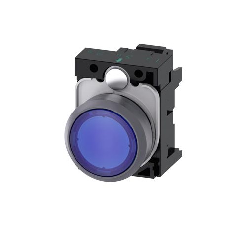 3SU1132-0AD50-3AA0 SIEMENS Indicator light, in illuminated pushbutton design, 22 mm, round, plastic with met..