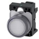 3SU1132-0AD60-3AA0 SIEMENS Lámpara de señalización, con diseño de pulsador luminoso, 22 mm, circular, plásti..