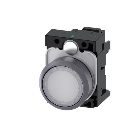 3SU1132-0AD60-3AA0 SIEMENS Lámpara de señalización, con diseño de pulsador luminoso, 22 mm, circular, plásti..