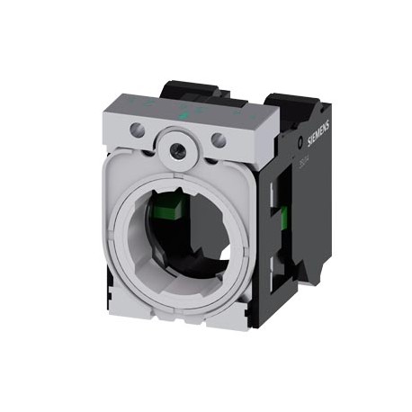 3SU1550-1AA10-3NA0 SIEMENS holder, universal, 3-way, plastic/metal, 1 NO, 1 NO, spring-loaded terminal new d..