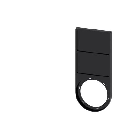 3SU1900-0BQ10-0AA0 SIEMENS Label holder, flat, Frame rounded off at the bottom black, for 2 labeling plates ..