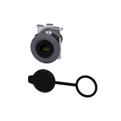 3SU1960-0GB80-0AA0 SIEMENS RJ45 Anschluss, 30 mm, Metall matt, sandgrau