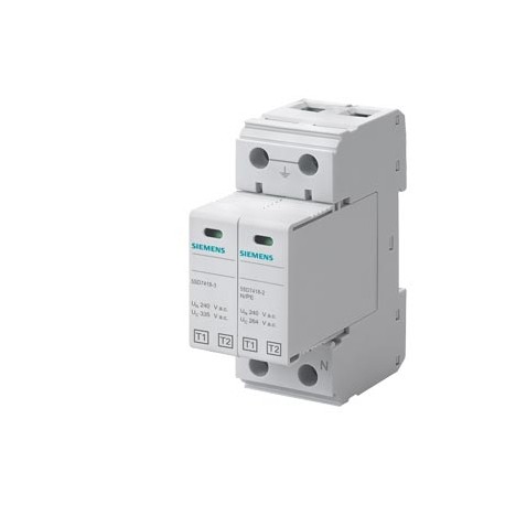 5SD7412-2 SIEMENS SENTRON. Descargador pararrayos tipo 1. 12.5 kA. clase de protección contra rayos III y IV..