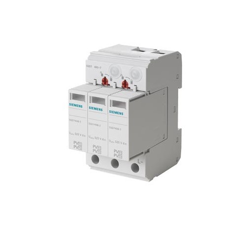 5SD7483-6 SIEMENS surge arrester T1/T2, UC 1050V DC, Imax 40 kA Short-circuit strength 80 A, 2+V circuit, fo..