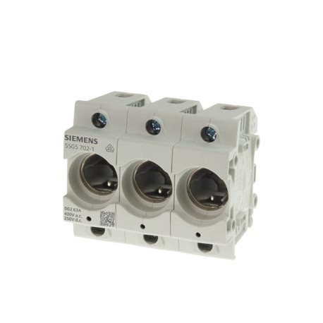 5SG5302-1 SIEMENS NEOZED, fuse base, D01, 3-pole, 16 A, Un AC: 400 V, Un DC: 250 V with LED signal detector ..