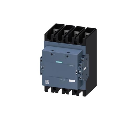 3RT1363-6AR36 SIEMENS Contactor, AC-1, 275 A/400 V/40 °C, S10, 4-pole, 250-500 V AC/DC, 2 NO+2 NC, Connectio..