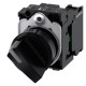 3SU1100-2BF10-1BA0 SIEMENS Selector switch, Illuminable 22 mm, round, plastic, black, knob, short 2 switch p..