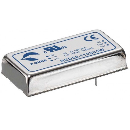 RED20-110S15W MEANWELL Convertisseur DC-DC pour circuit imprimé, Entrée: 43-160VDC. Sortie: 15VDC. 20W. Norm..