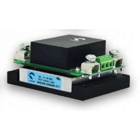 HAE200-110S28W-TF MEANWELL DC-DC converter in format box, and input range 4-to-1. Regulated output. Isolatio..