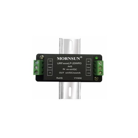 URF4812LP-20WR3A4S MEANWELL Conversor CC/CC, Entrada: 18-75Vcc. Saída: 12vdc. 1667mA. Potência: 20W. Isolame..